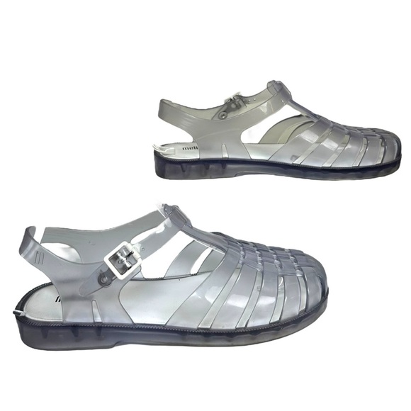 Melissa - Women’s ‘Possession' Jelly Fisherman Flat Sandals - Clear, Size 8 US - Picture 4 of 16